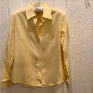 Banana Republic woven button up top with French cuffs-Size Small
